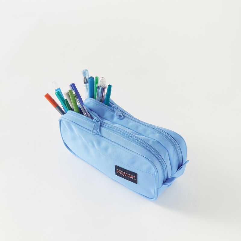 JANSPORT حقيبة أقلام زرقاء ذات قسمين للأطفال - Image 4